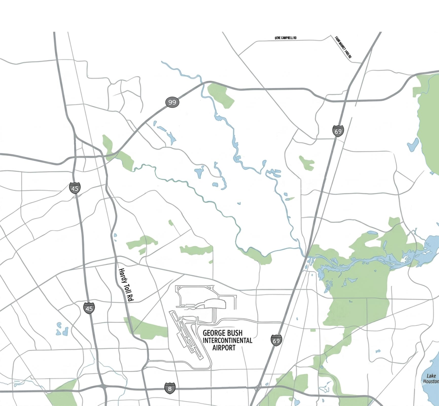 North Houston Area Map