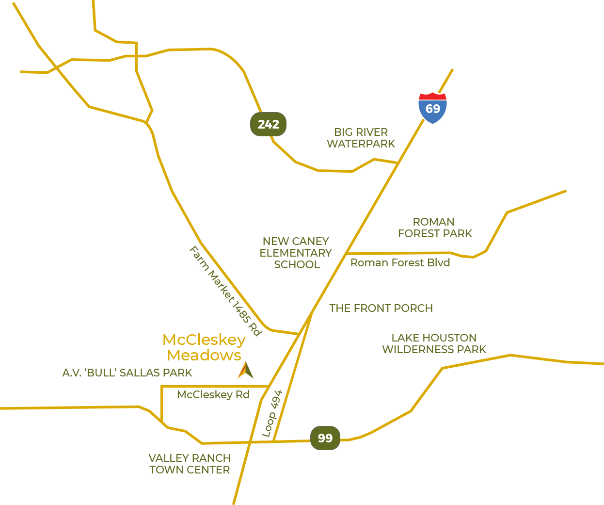 McCleskey Meadows area map