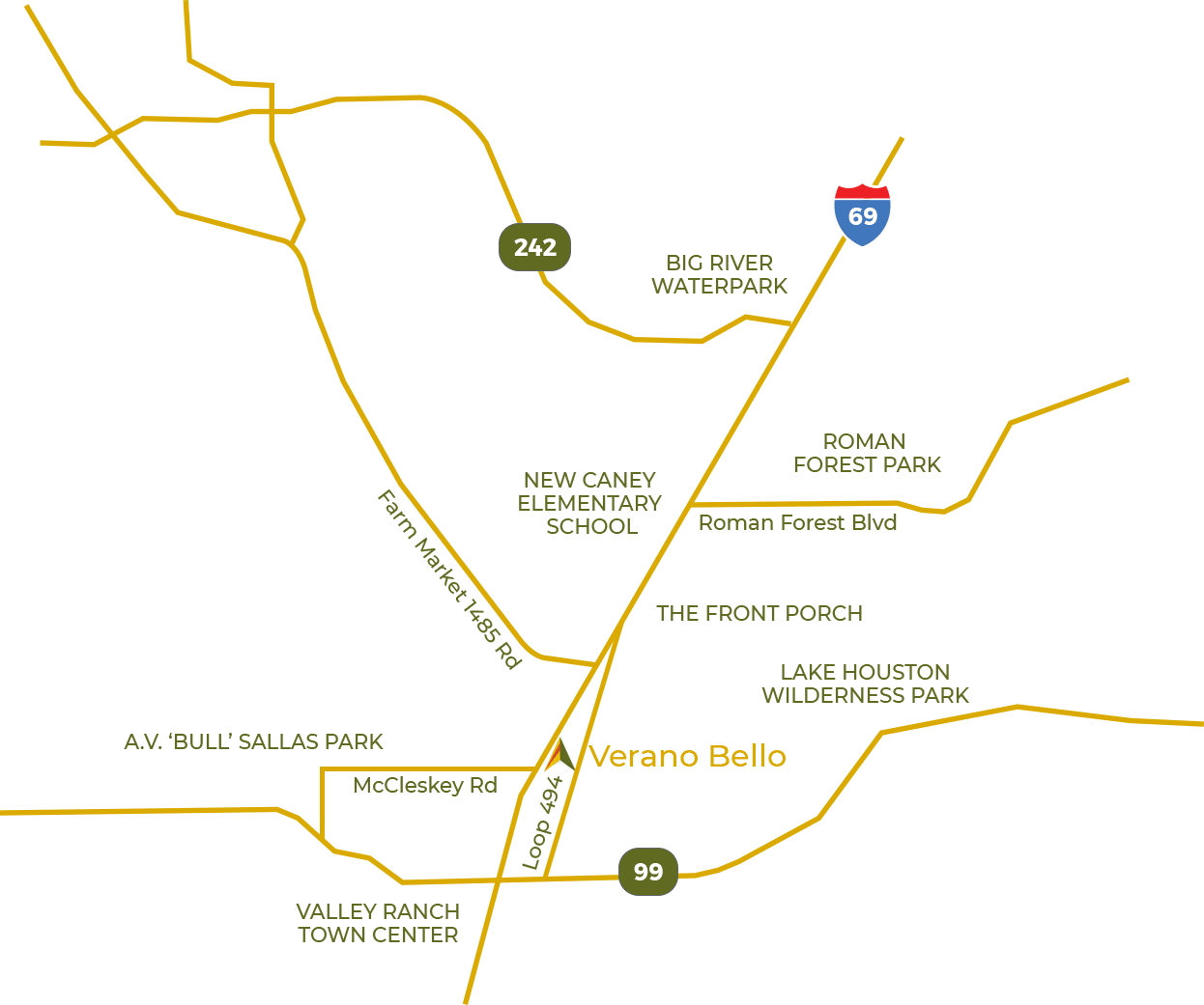 Verano Bello area map